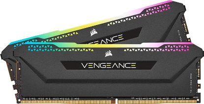  Зображення Пам'ять DDR4  16GB  3200MHz PC4-25600  (Kit of 2x8GB)  Corsair Vengeance RGB PRO SL  Black) 